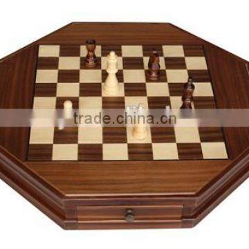 Octagon Wooden Hand Made Chess Set photo-3