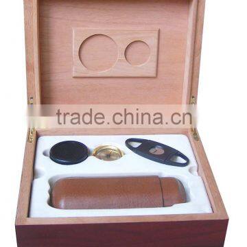 Wooden Humidor With Cigar Accessories