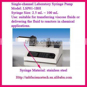 Single-channel Laboratory Syringe Pump, Model: LSP01-1C, 2.5mL to 100 mL Syringe, suitable for transferring viscose fluids