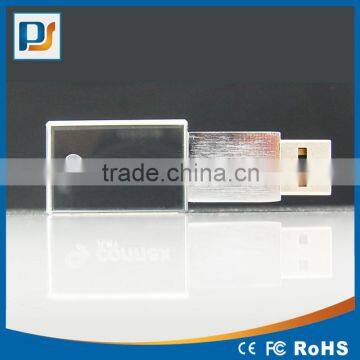High Quality Full Capacity Crystal 16GB USB Flash Drive 8GB USB Disk Memory 3D Laser Engraved Logo in USB Key photo-3