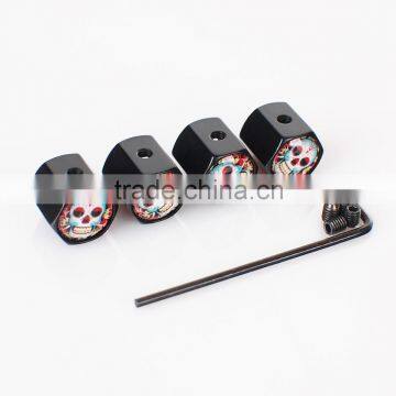 Valve Stem Caps Tpms Set Skull Design