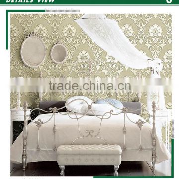 stock lot deep embossed non woven wallpaper, classic damask wall sticker for hotel , washable wall decor ideas