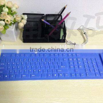 89/109 keys silent ergonomic silicone keyboard