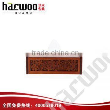 Antique pine wood tissue box for office