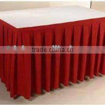 Conference table skirt, polyester table skirt, beautiful table skirt