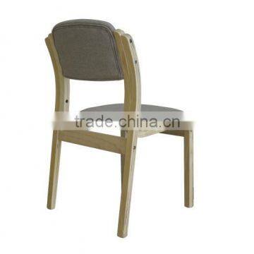 Solid Beech Wood Chair With Fabric Material photo-3