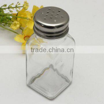 Salt Pepper Glass Pot Bottle Container Spreader Shaker Jar Food Seasoning Cruet