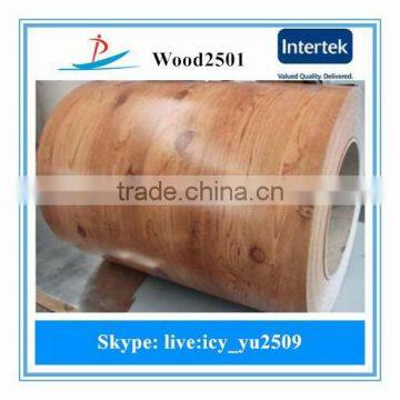 Wood2501 design ppgi/0.5mm thick steel sheet in coils in Hangzhou, China