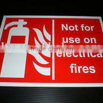 screen printed plastic fire extinguisher sign (M-CS087)