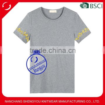 Wholesale mens embroidered tshirts with custom design