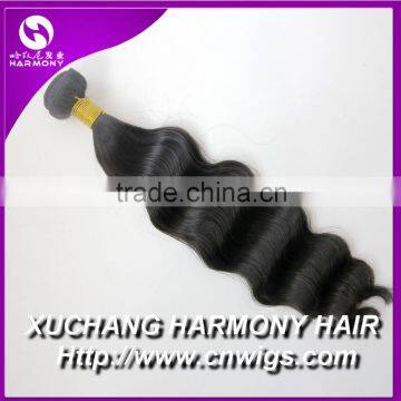 QUALITY curly remy hair weft hair extension in black color