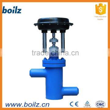 Auxiliary valve pneumatic steam diaphragm control valve for high temperature device