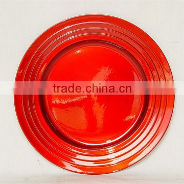 Plastic Wedding Red Charger Plates