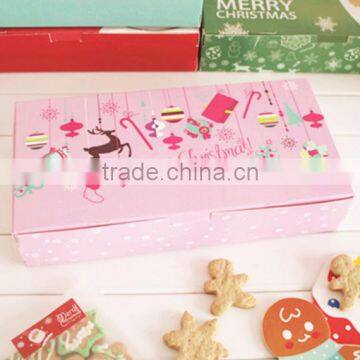 Christmas rectangle baking boxes moon cakes cookies small west gift box packaging