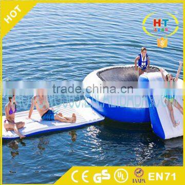 2016 New Inflatable Water Trampoline Combo With Launch And Slide For Sale photo-2