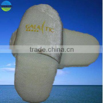 5 star embroidery logo pleuche fabric foam slipper