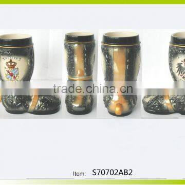 German Bavaria and Bayern ceramic beer stein