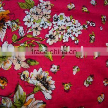 100% cotton voile printed fabric