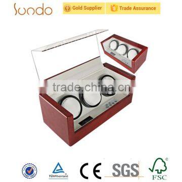 High quality luxury red wooden watch winder cases