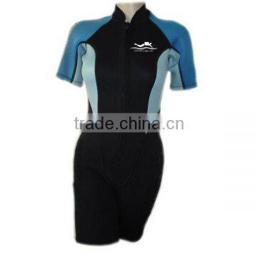 Sexy women's short sleeves diving wetsuit