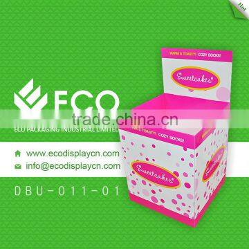 Made in China High Quality Wholesale Cardboard Paper Dump Bins for Socks