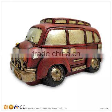 Polyresin Piggy Banks School Bus Model