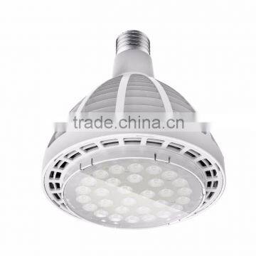 Plastic Shell Fan Cooled E27 60W LED PAR 38 Spotlight