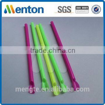 high quality colorful thick palstic spoon straw