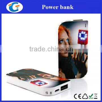 2000mAh High Density Li-polymer Battery Full Color Printing Power Bank photo-3