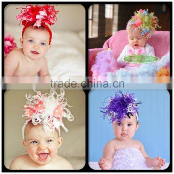 Wholesale Baby crochet headband toddler handmade cute hair band