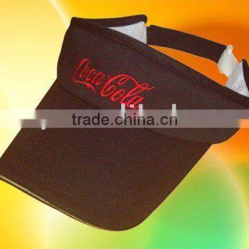 Black cotton sun visor