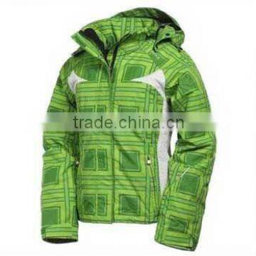 Fashion style green women's ski jacket