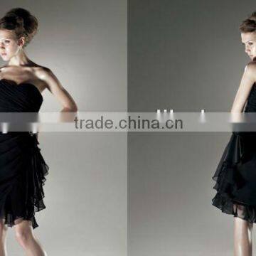 Elegant Black Sweetheart Short Chiffon Party Dress Casual Dress 2013 XYY-k47-15