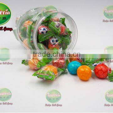 Fruity Football Shape Center Filled Bubble Gum