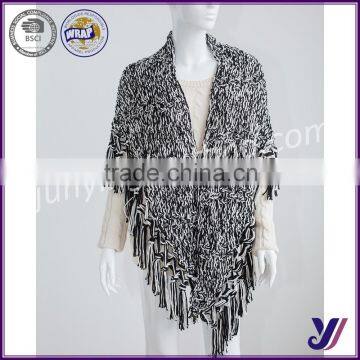 Wholesale fashion knitted scarf big pashmina shawl solid color for women cape factory sales (Can be customized)