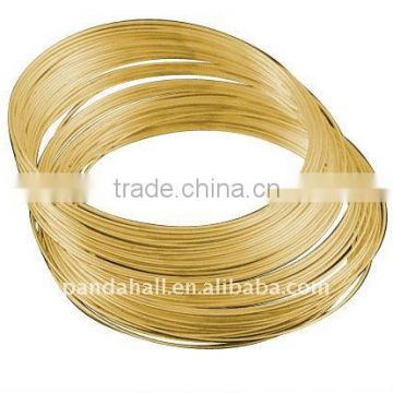 Stainless Steel Memory Wire, Necklaces Making, Nickel Free, Golden, 11.5CM, Wire: 1.0mm, about 250 circles/500g(MW11.5CM-1-NFG)