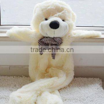 2015 hot sale unstuffed plush teddy bear/skin of plush teddy bear