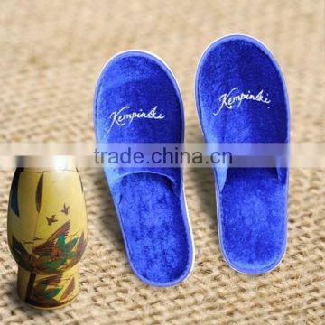 Blue Fancy Personalized Hotel Slippers Hotel Supplies