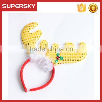 V-386 Snowflake Fashion Plush Christmas Decoration Headband Gift Merry Christmas Children Headband photo-3