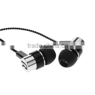 Earphones Jack Standard Noise Isolating 1.1M Reflective Fiber Cloth Line 3.5mm Stereo In-ear Earphone Earbuds Headphones