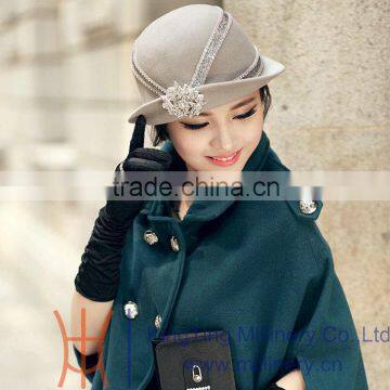 2014 ladies dress hat wholesale hat blank wholesale wool hats for fashion women