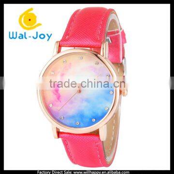 WJ-5464 colorful charming stainless steel back vogue best selling casual girls watch