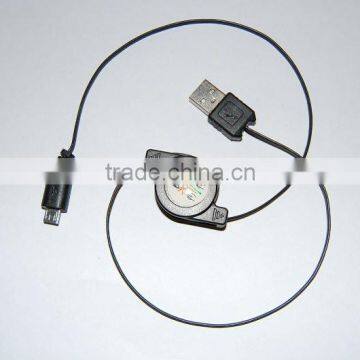 micro retractable usb cable for Motorola,Blackberry,Nokia,LG