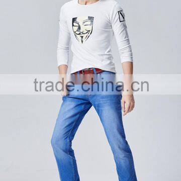 New comfortable stretch ruffle capri new style jeans pent men pants