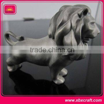 3D Metal Black Lion Figurine/metal Animal Figurine With Nickle Plated photo-6