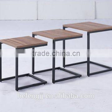Modern Home Design Nest of 3 Wood Coffee Table photo-3