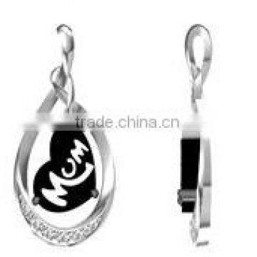 Mom in Heart Pendant