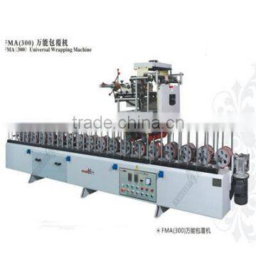 hot glue profile wrapping machine in wooden door