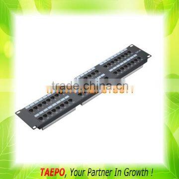 19 inch UTP RJ45 2U CAT5E 48-port network wall mounted patch panel