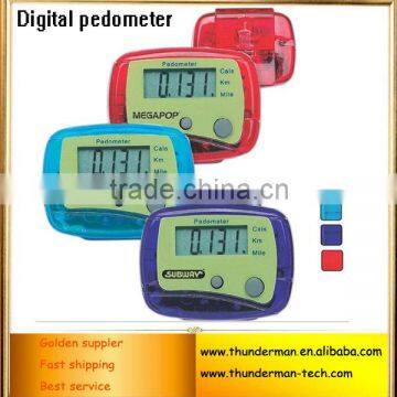 2 Buttons Promotional Colorful High Sensor Digital Multifunction Calorie Pedometer for Weight ,Calorie and Step Counter